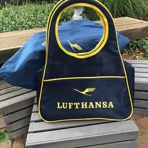 NEVER USED - Vintage Lufthansa Airlines Mod Bag with Duster Bag